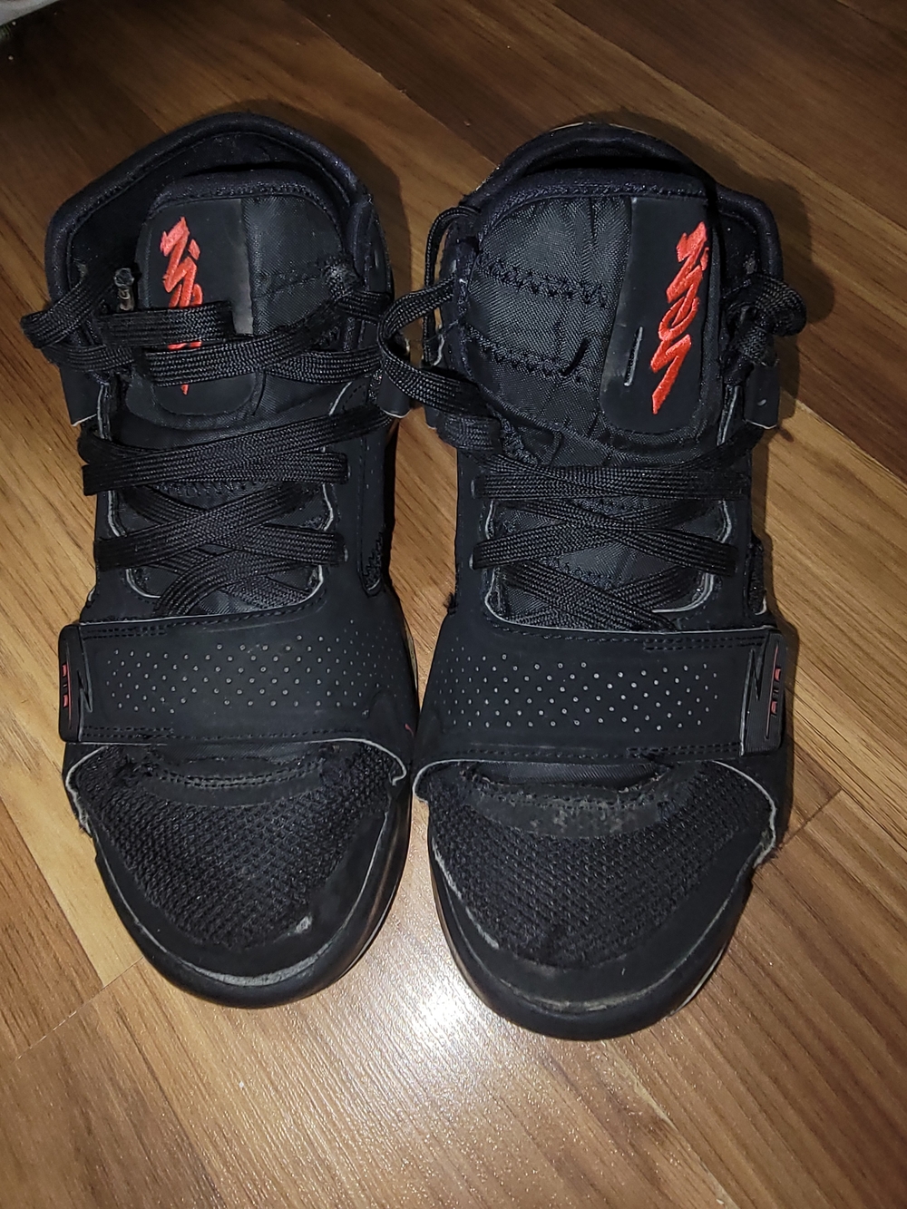 Jordan Kids Black Sneakers with Red Accents